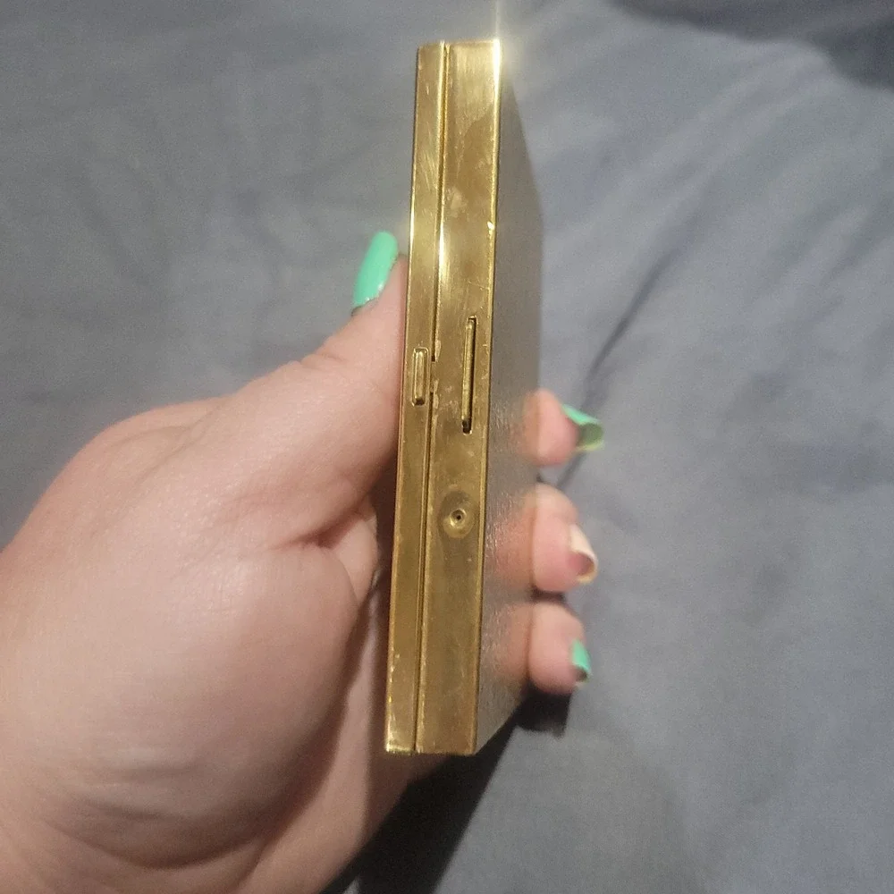 Vintage Art Deco Gold Tone Cigarette Case Holder Keeper CTP
